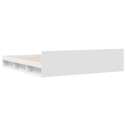vidaXL Bed Frame with Drawers without Mattress White 200x200 cm