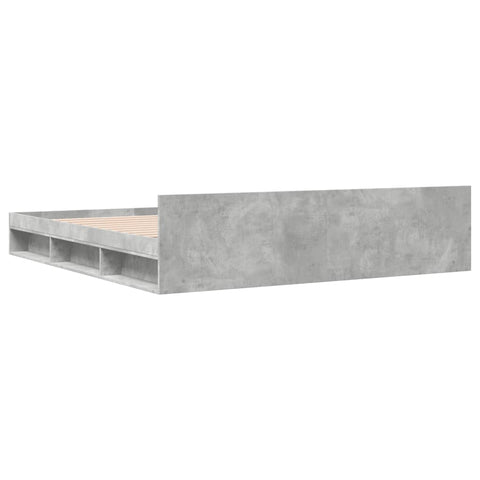 vidaXL Bed Frame with Drawers without Mattress Concrete Grey 180x200 cm Super King
