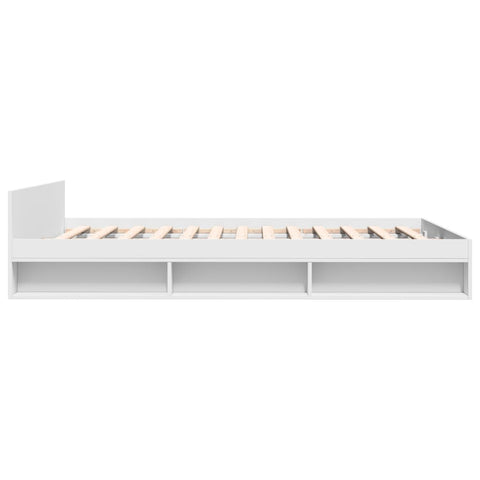 vidaXL Bed Frame with Drawers without Mattress White 150x200 cm King Size