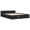 vidaXL Bed Frame with Drawers without Mattress Black 150x200 cm King Size