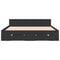 vidaXL Bed Frame with Drawers without Mattress Black 150x200 cm King Size