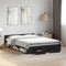 vidaXL Bed Frame with Drawers without Mattress Black 150x200 cm King Size