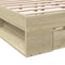 vidaXL Bed Frame with Drawers without Mattress Sonoma Oak 150x200 cm King Size