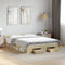 vidaXL Bed Frame with Drawers without Mattress Sonoma Oak 150x200 cm King Size