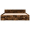 vidaXL Bed Frame with Drawers without Mattress Smoked Oak 140x200 cm