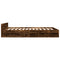 vidaXL Bed Frame with Drawers without Mattress Smoked Oak 140x200 cm