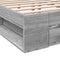 vidaXL Bed Frame with Drawers without Mattress Grey Sonoma 140x200 cm