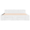 vidaXL Bed Frame with Drawers without Mattress White 120x200 cm