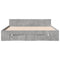 vidaXL Bed Frame with Drawers without Mattress Concrete Grey 120x200 cm