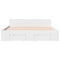 vidaXL Bed Frame with Drawers without Mattress White 140x190 cm