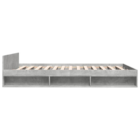 vidaXL Bed Frame with Drawers without Mattress Concrete Grey 135x190 cm Double
