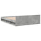 vidaXL Bed Frame with Drawers without Mattress Concrete Grey 135x190 cm Double