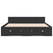 vidaXL Bed Frame with Drawers without Mattress Black 120x190 cm Small Double