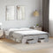vidaXL Bed Frame with Drawers without Mattress Concrete Grey 120x190 cm Small Double