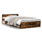 vidaXL Bed Frame with Drawer without Mattress Smoked Oak 90x190 cm Single