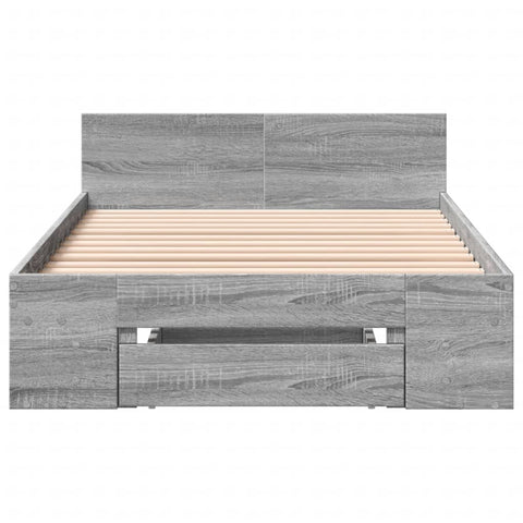vidaXL Bed Frame with Drawer without Mattress Grey Sonoma 90x200 cm