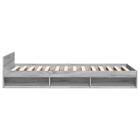 vidaXL Bed Frame with Drawer without Mattress Grey Sonoma 90x200 cm