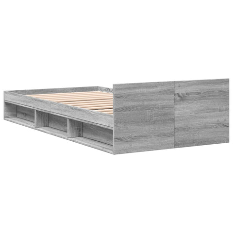 vidaXL Bed Frame with Drawer without Mattress Grey Sonoma 90x200 cm