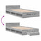 vidaXL Bed Frame with Drawer without Mattress Grey Sonoma 90x200 cm