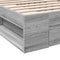 vidaXL Bed Frame with Drawer without Mattress Grey Sonoma 90x200 cm