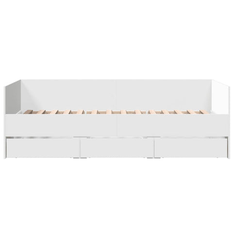 vidaXL Daybed with Drawers without Mattress White 100x200 cm