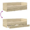 vidaXL Daybed with Drawers without Mattress Sonoma Oak 100x200 cm