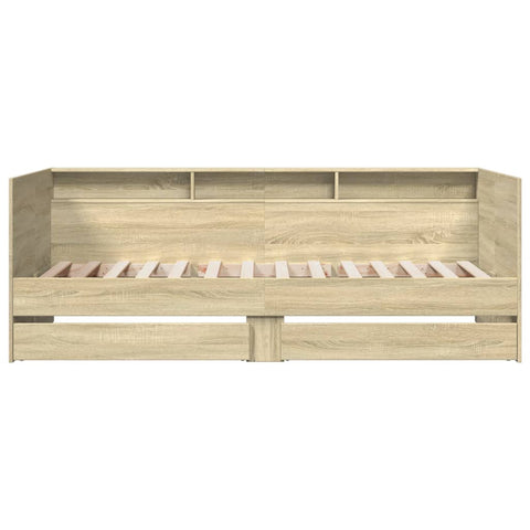 vidaXL Daybed with Drawers without Mattress Sonoma Oak 90x200 cm