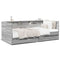 vidaXL Daybed with Drawers without Mattress Grey Sonoma 90x200 cm