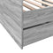 vidaXL Daybed with Drawers without Mattress Grey Sonoma 90x200 cm