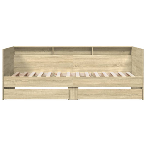 vidaXL Daybed with Drawers without Mattress Sonoma Oak 90x190 cm Single
