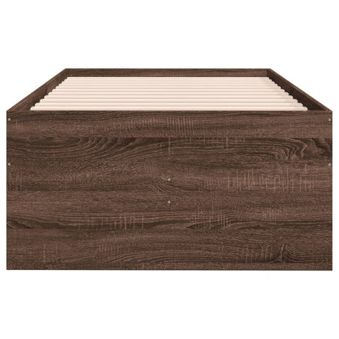 vidaXL Daybed with Drawers without Mattress Brown Oak 100x200 cm