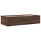 vidaXL Daybed with Drawers without Mattress Brown Oak 100x200 cm