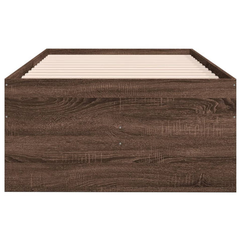 vidaXL Daybed with Drawers without Mattress Brown Oak 90x200 cm