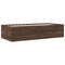 vidaXL Daybed with Drawers without Mattress Brown Oak 90x200 cm