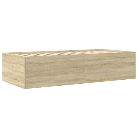 vidaXL Daybed with Drawers without Mattress Sonoma Oak 90x190 cm Single