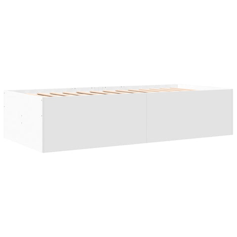 vidaXL Daybed with Drawers without Mattress White 75x190 cm Small Single