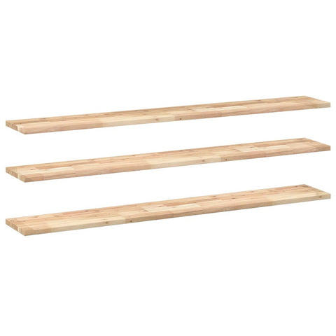 vidaXL Floating Shelves 3 pcs 120x20x2 cm Untreated Solid Wood Acacia