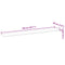 vidaXL Floating Shelf 140x20x2 cm Untreated Solid Wood Acacia