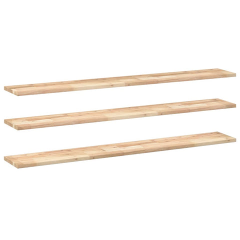 vidaXL Floating Shelves 3 pcs 160x20x2 cm Untreated Solid Wood Acacia