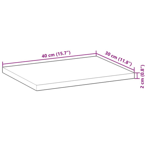 vidaXL Floating Shelf 40x30x2 cm Untreated Solid Wood Acacia