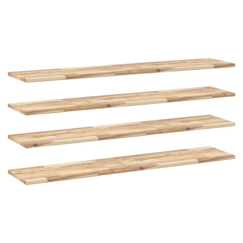 vidaXL Floating Shelves 4 pcs 140x30x2 cm Untreated Solid Wood Acacia