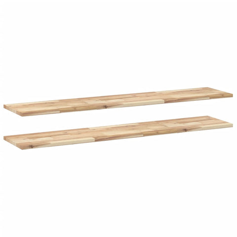 vidaXL Floating Shelves 2 pcs 160x30x2 cm Untreated Solid Wood Acacia