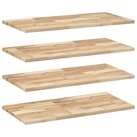 vidaXL Floating Shelves 4 pcs 100x40x2 cm Untreated Solid Wood Acacia