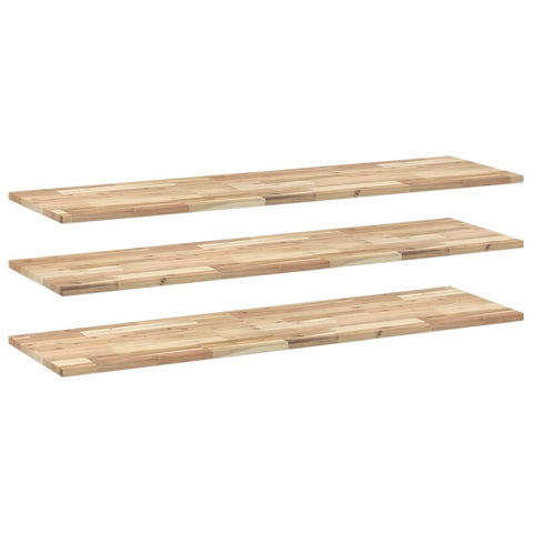 vidaXL Floating Shelves 3 pcs 160x40x2 cm Untreated Solid Wood Acacia
