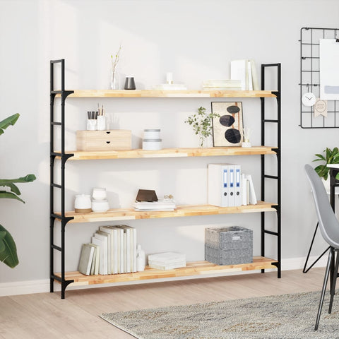 vidaXL Floating Shelf 120x20x4 cm Untreated Solid Wood Acacia