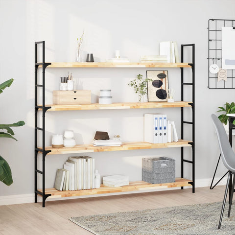 vidaXL Floating Shelf 140x20x4 cm Untreated Solid Wood Acacia
