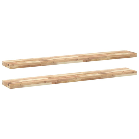 vidaXL Floating Shelves 2 pcs 160x20x4 cm Untreated Solid Wood Acacia