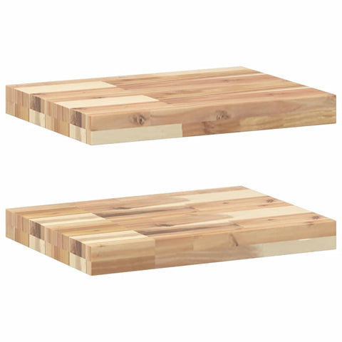 vidaXL Floating Shelves 2 pcs 40x30x4 cm Untreated Solid Wood Acacia