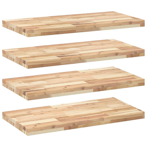 vidaXL Floating Shelves 4 pcs 100x40x4 cm Untreated Solid Wood Acacia