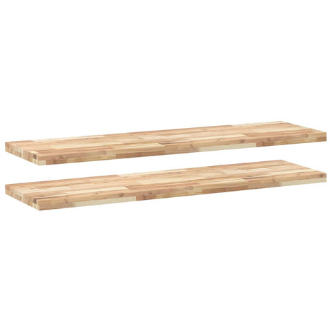 vidaXL Floating Shelves 2 pcs 160x40x4 cm Untreated Solid Wood Acacia